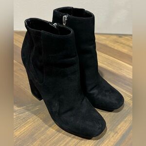 Marc Fisher Womens Ankle Boots Booties Black Block Heels Size 7.5M